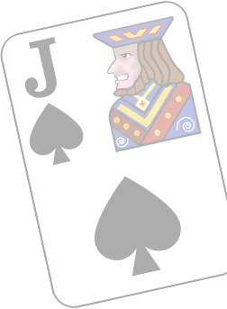 Floating poker card decoration
