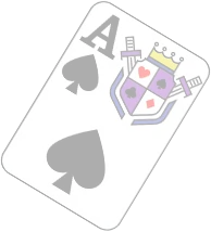 Floating poker card decoration