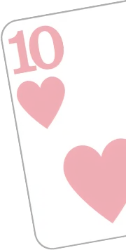 Floating poker card decoration