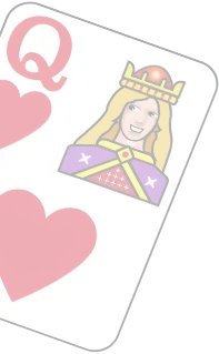 Floating poker card decoration